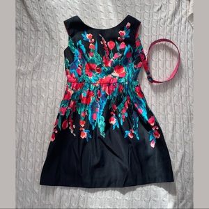 Eliza J black floral dress